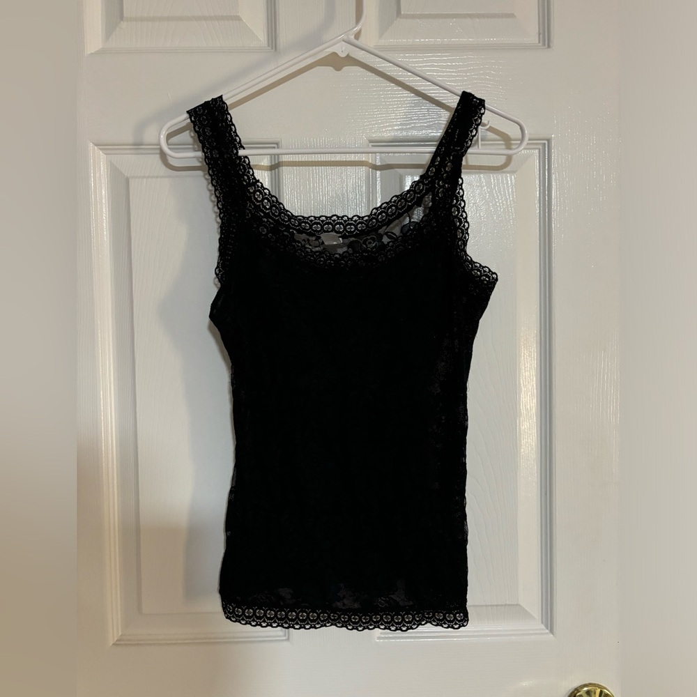 Medium Black Lace Tank Top